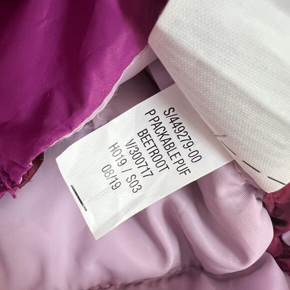Old Navy Girl's Sz S 6-7 Quilted Puffer Jacket Outdoor Beetroot Purple Full Zip - Picture 9 of 9